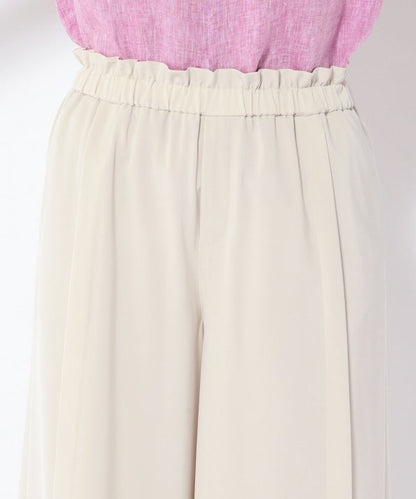 【手洗い可能】ワイドクロップドパンツ