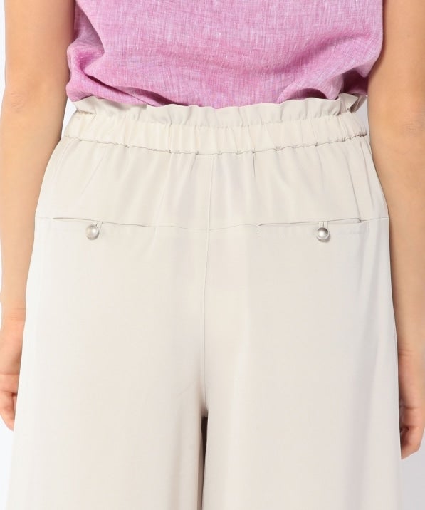 【手洗い可能】ワイドクロップドパンツ