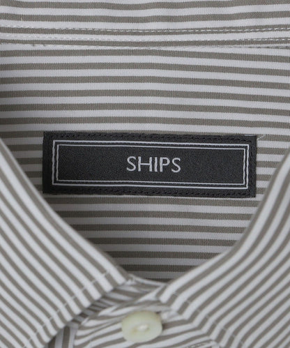 SHIPS: ロンドンストライプ イタリアンカラー ボタンダウン シャツ