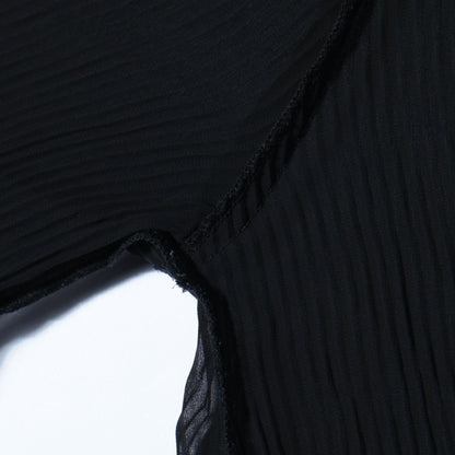 〈手洗い可能〉プリーツシフォンブラウス