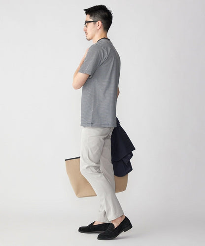 SHIPS: 抗菌・防臭 NANO-FINE（R） ハイゲージ コットン ボーダー  Tシャツ