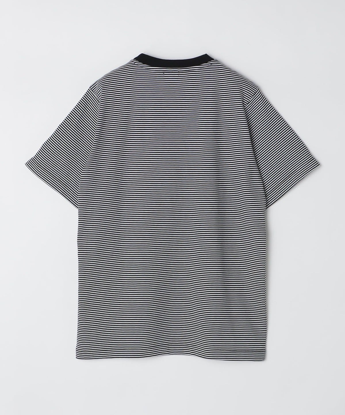SHIPS: 抗菌・防臭 NANO-FINE（R） ハイゲージ コットン ボーダー  Tシャツ