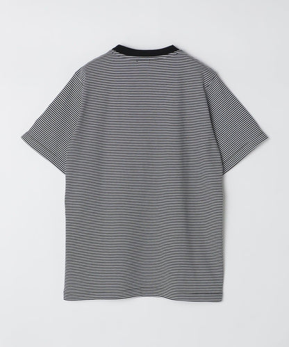 SHIPS: 抗菌・防臭 NANO-FINE（R） ハイゲージ コットン ボーダー  Tシャツ