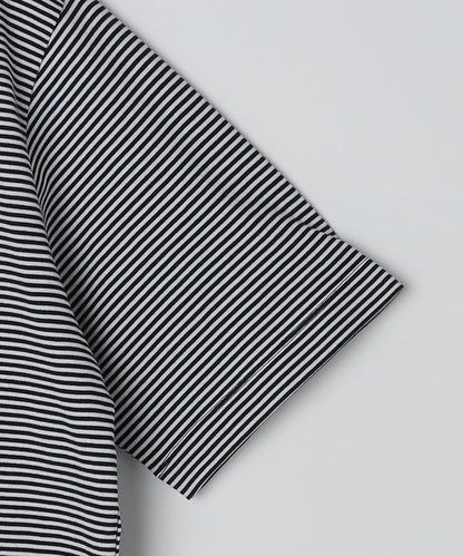 SHIPS: 抗菌・防臭 NANO-FINE（R） ハイゲージ コットン ボーダー  Tシャツ