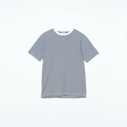 SHIPS: 抗菌・防臭 NANO-FINE（R） ハイゲージ コットン ボーダー  Tシャツ