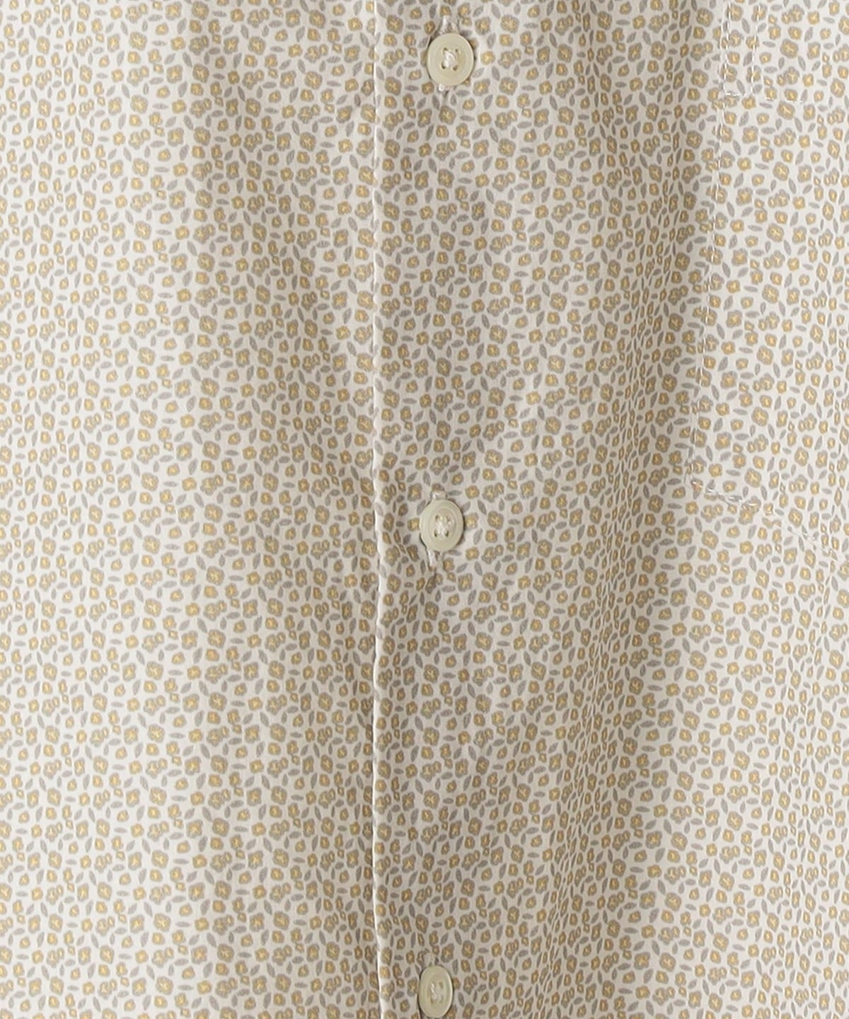 SHIPS: セミワイドカラー プリント モチーフ柄 シャツ