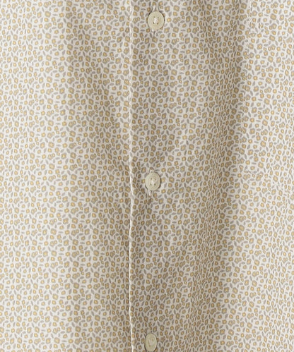 SHIPS: セミワイドカラー プリント モチーフ柄 シャツ