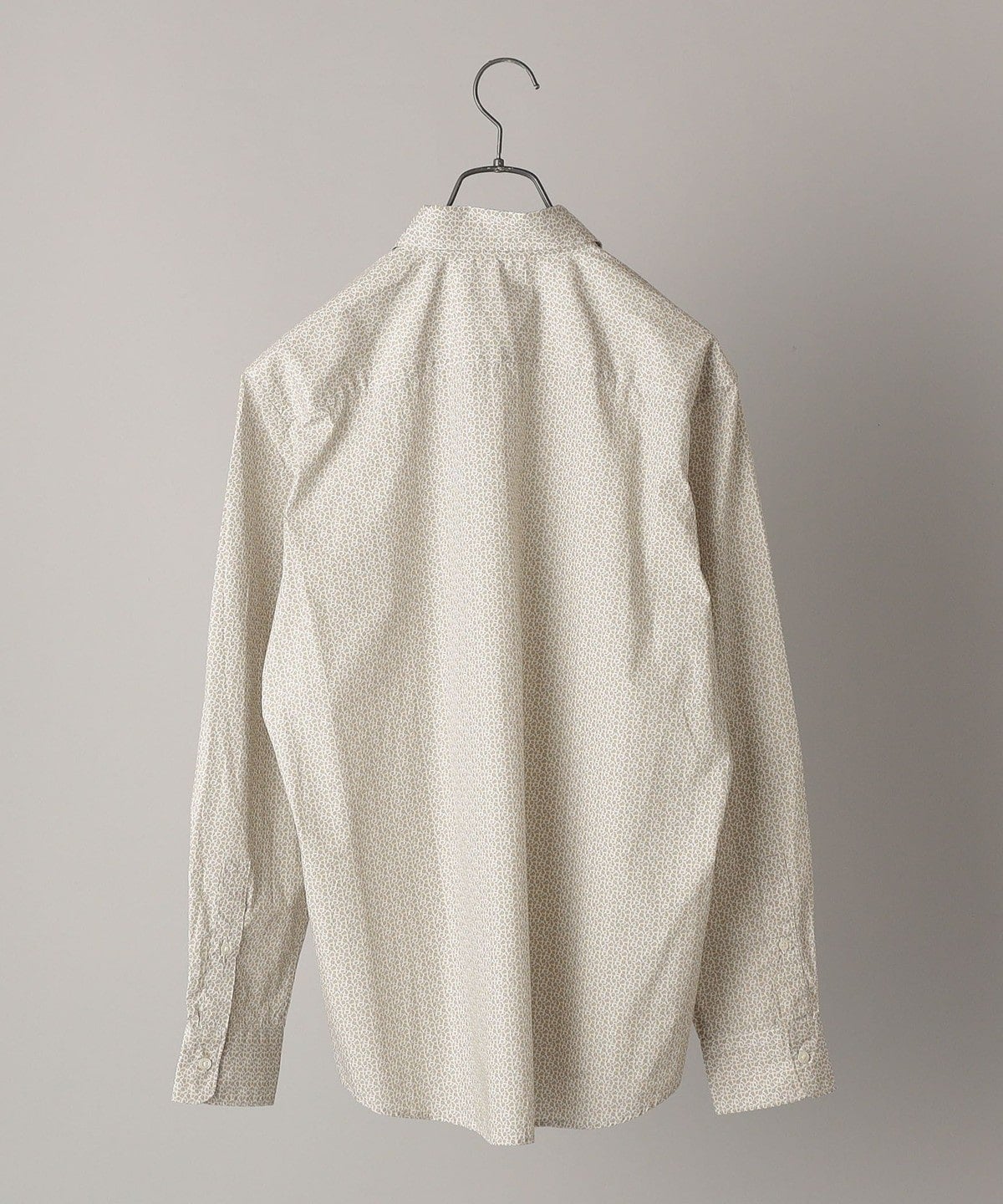 SHIPS: セミワイドカラー プリント モチーフ柄 シャツ