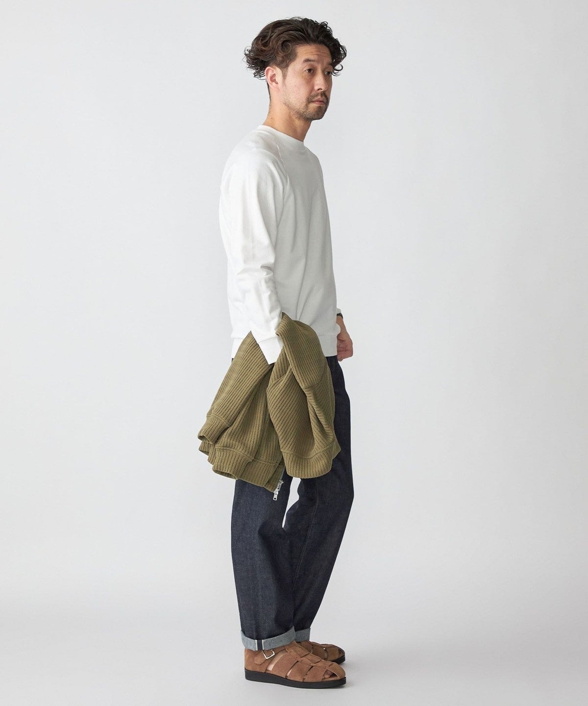 SHIPS: カネマサ 36ゲージ 裏毛 ロングスリーブ Tシャツ (ロンT)