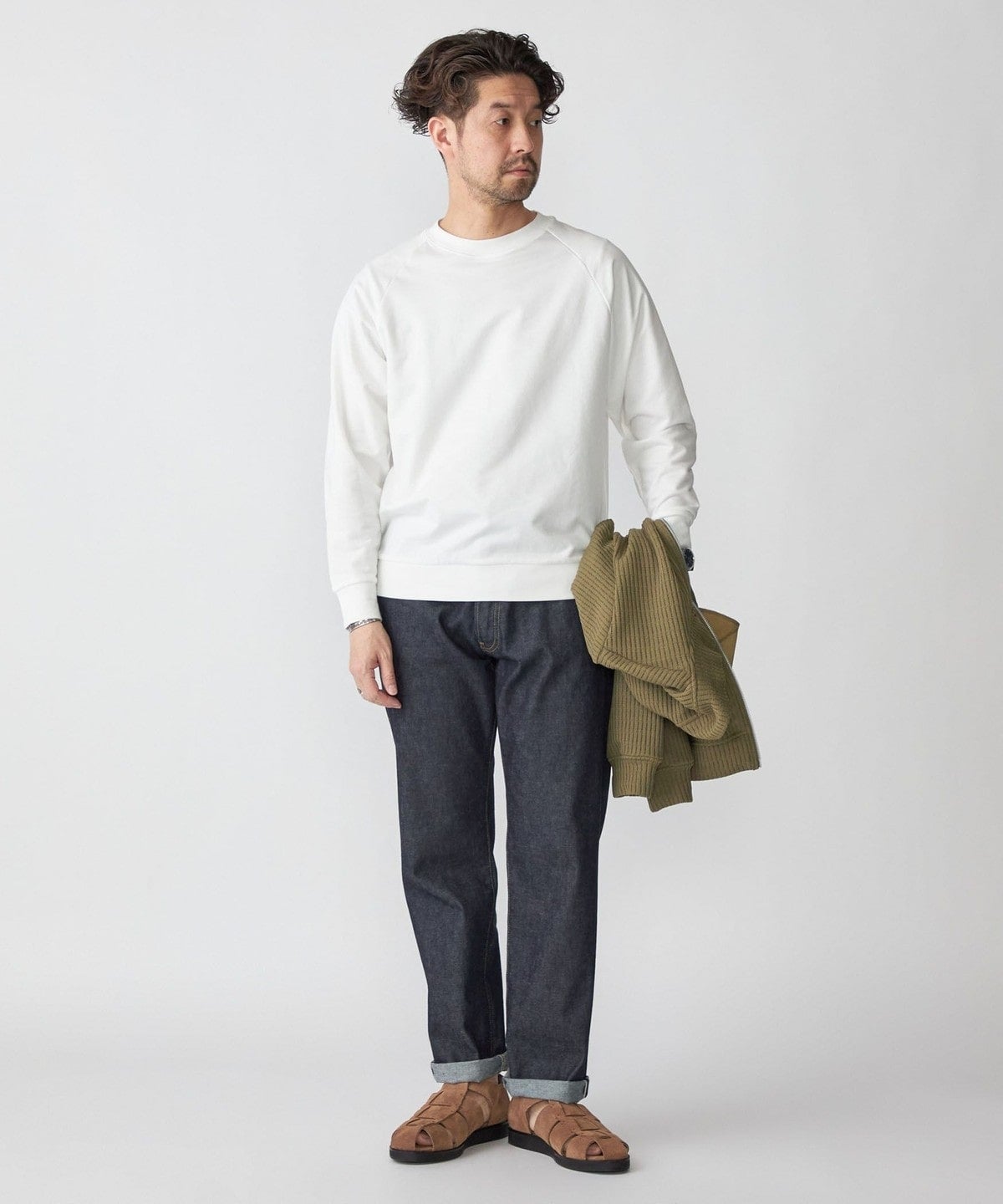 SHIPS: カネマサ 36ゲージ 裏毛 ロングスリーブ Tシャツ (ロンT)