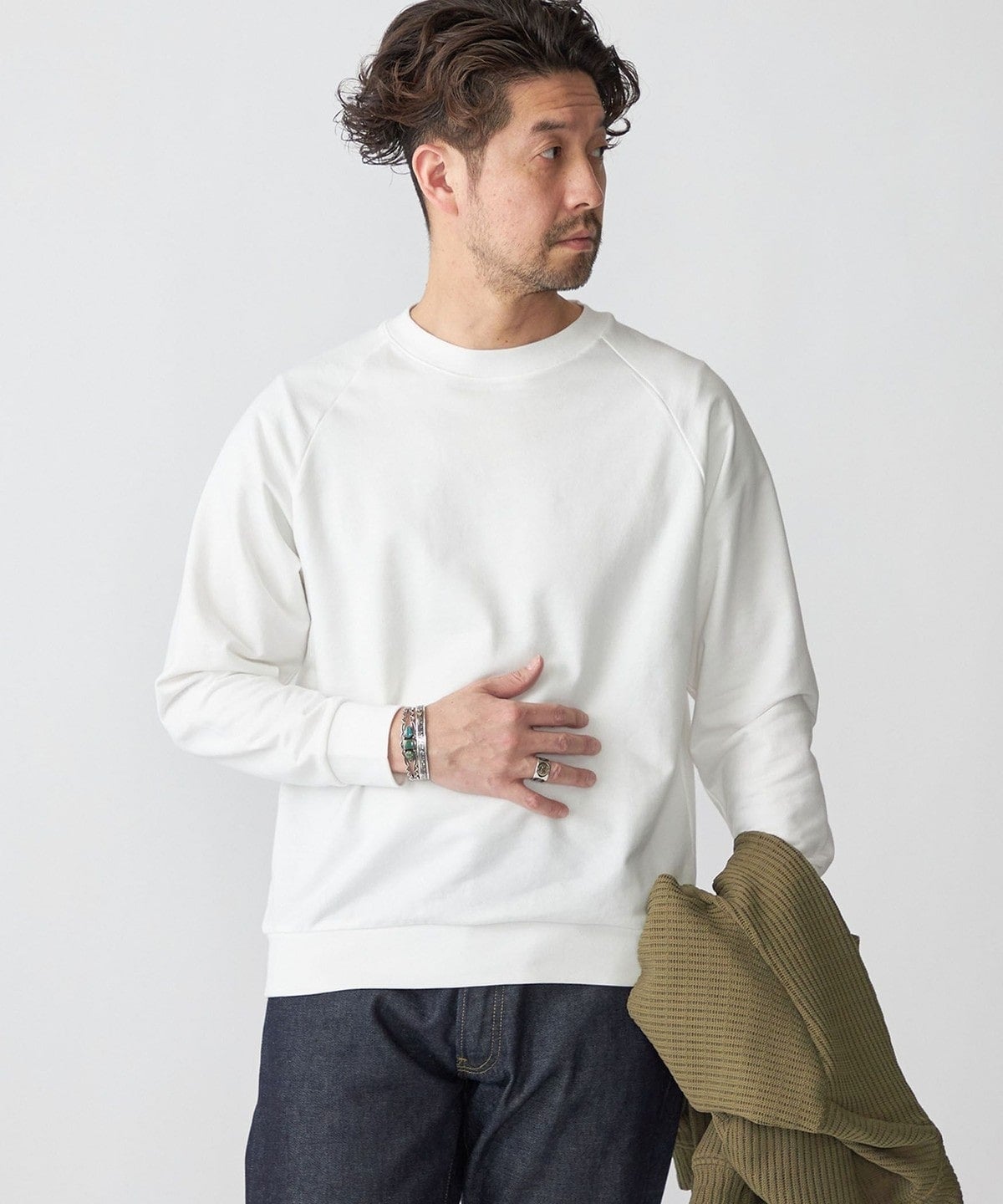 SHIPS: カネマサ 36ゲージ 裏毛 ロングスリーブ Tシャツ (ロンT)