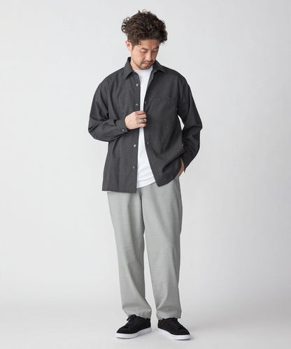 SHIPS:〈洗濯機可能〉TECH PLUS(R) WOOL リラックスフィット レギュラーカラーシャツ