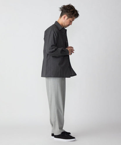 SHIPS:〈洗濯機可能〉TECH PLUS(R) WOOL リラックスフィット レギュラーカラーシャツ