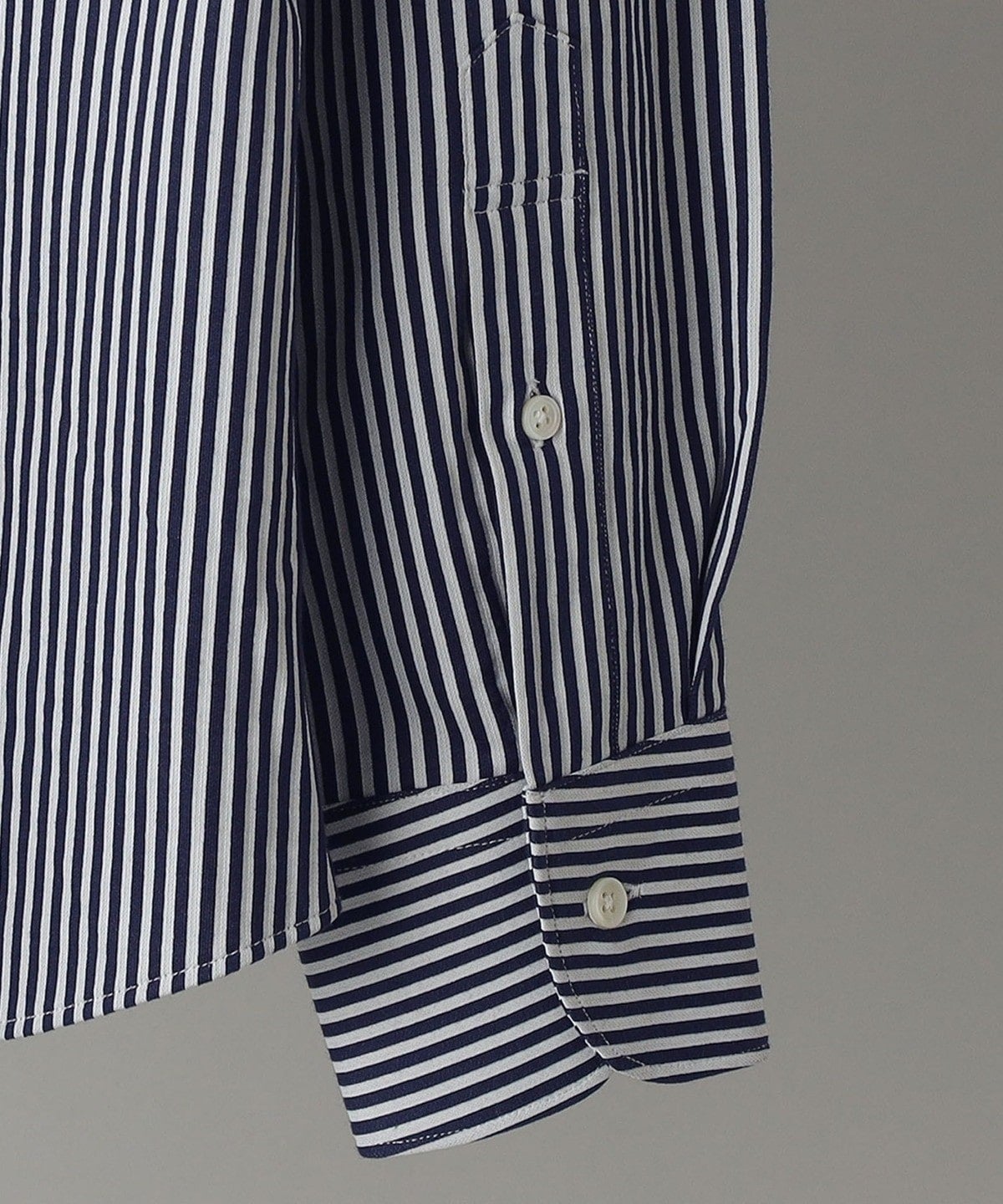 SHIPS:<吸水 速乾>ALBINI ジャージー ストライプ イタリアン ワイドカラー シャツ