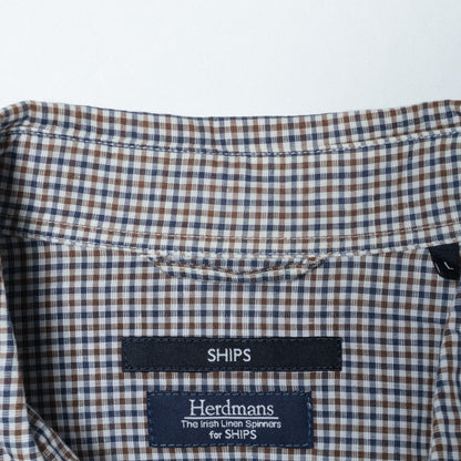 SHIPS: Herdmans コットン/リネン 7スリーブ シャツ due 20SS