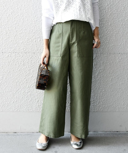 liflattie ships:コットンサージベイカーパンツ