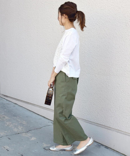 liflattie ships:コットンサージベイカーパンツ