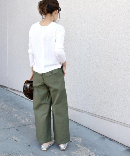 liflattie ships:コットンサージベイカーパンツ