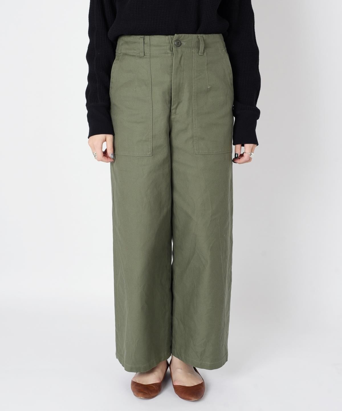 liflattie ships:コットンサージベイカーパンツ