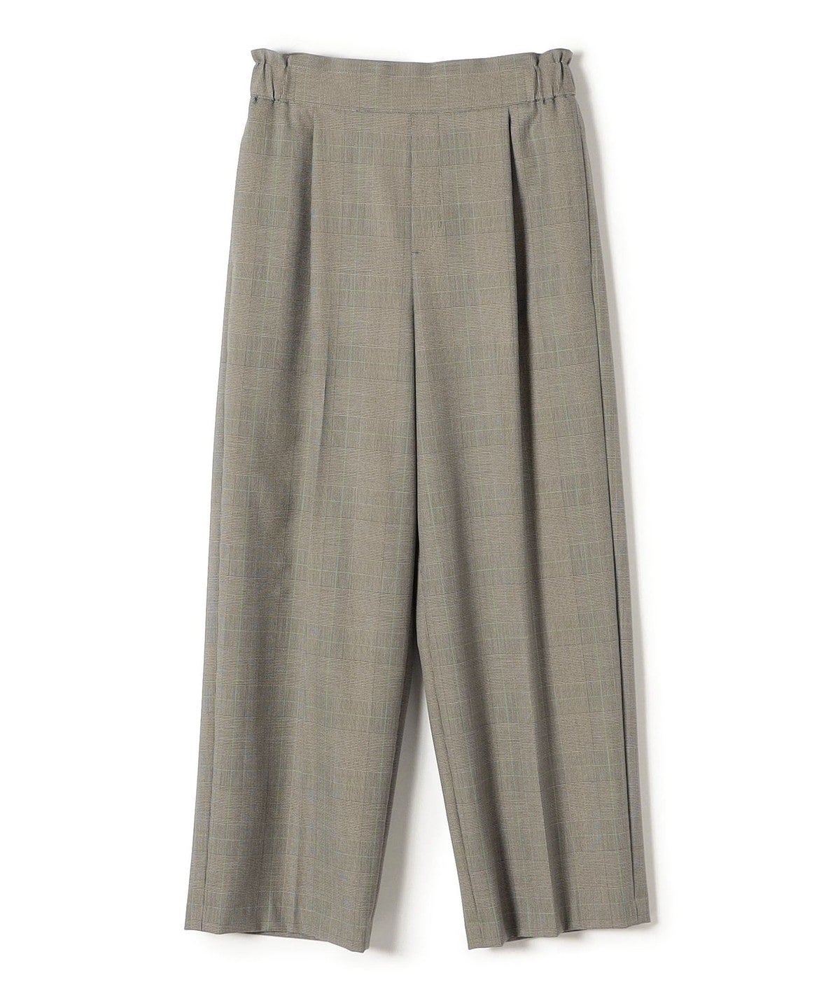 〈手洗い可能〉チェックセミワイドパンツ