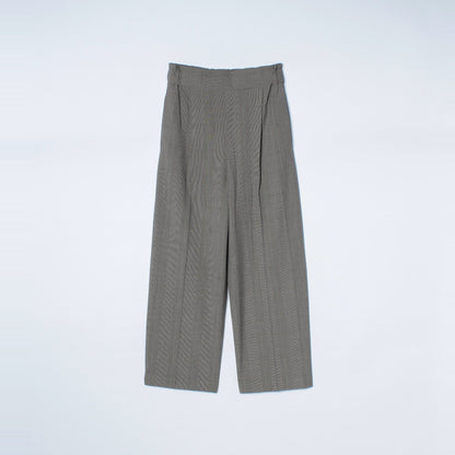 〈手洗い可能〉チェックセミワイドパンツ