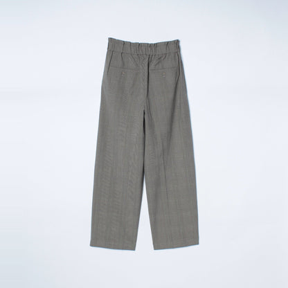 〈手洗い可能〉チェックセミワイドパンツ