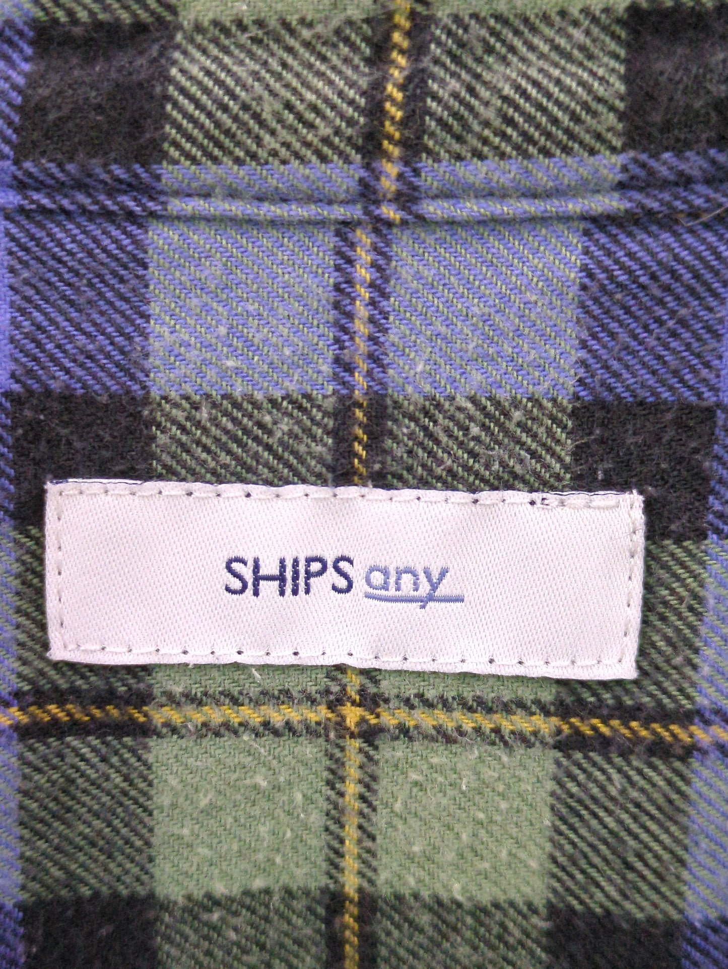 SHIPS any:〈ウォッシャブル〉チェック パフ シャツワンピース