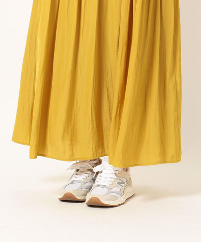 SHIPS any:パウダーサテンギャザースカート