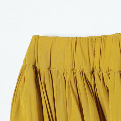 SHIPS any:パウダーサテンギャザースカート