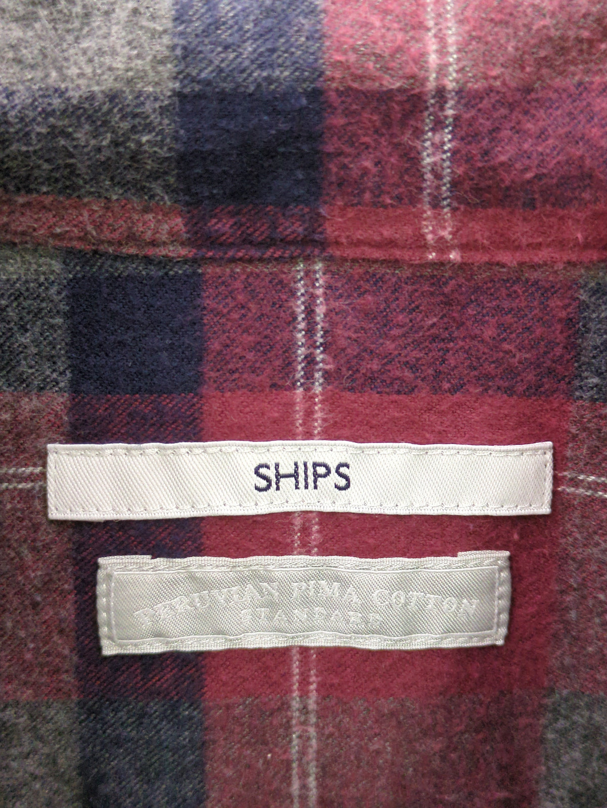 SHIPS: AIRY SHIRTS ペルヴィアン ピマ/ネル ボタンダウン シャツ
