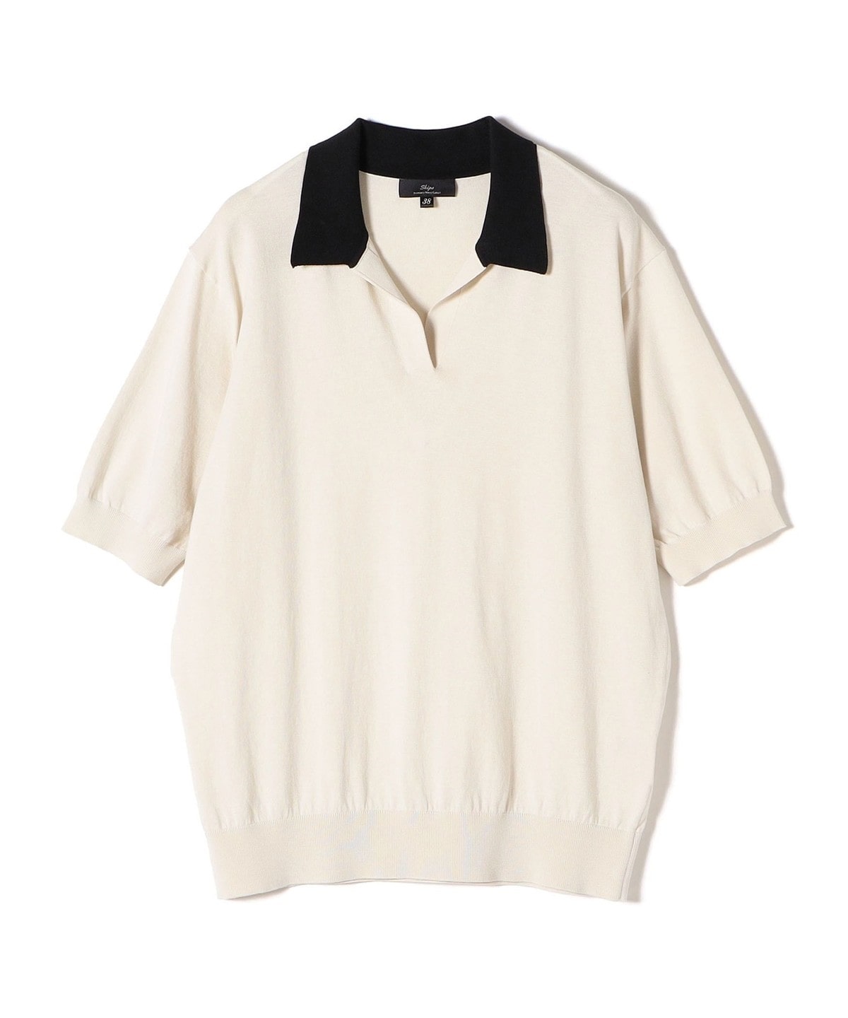 SHIPS Primary Navy Label:〈手洗い可能〉シーアイランドコットンポロプルオーバー