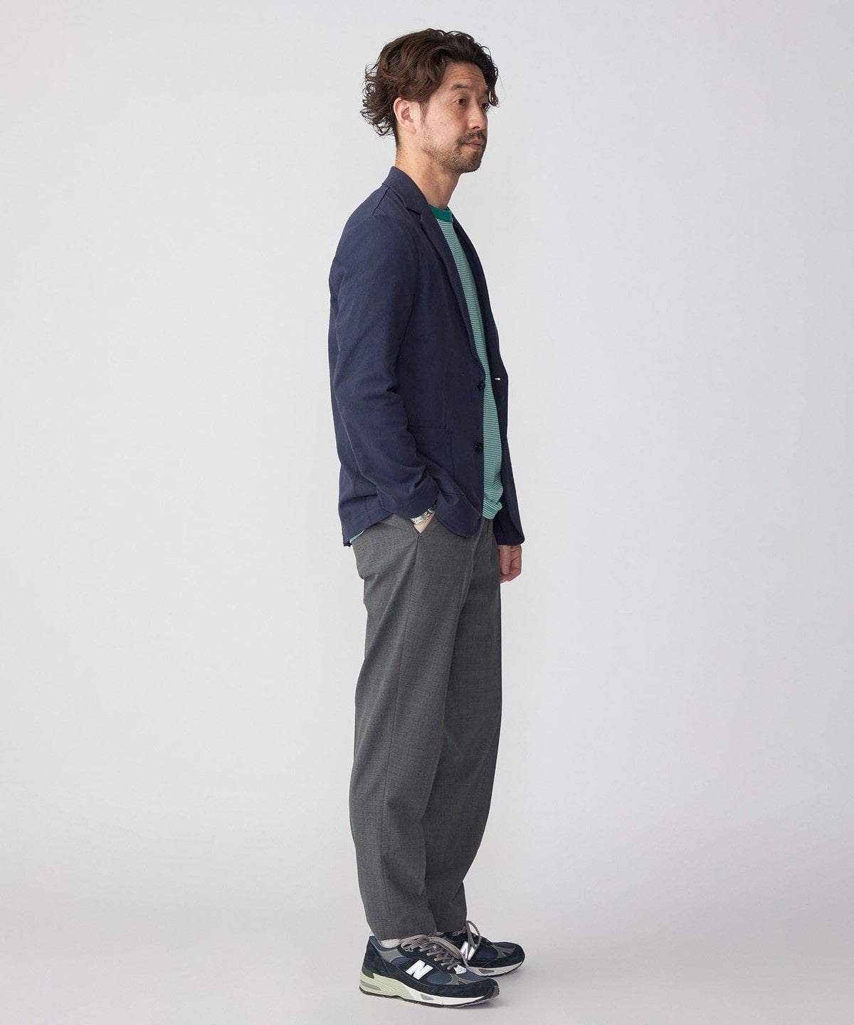 SHIPS:〈手洗い可能〉TEXBRID(R) バーズアイ ジャージー 2ボタン ジャケット