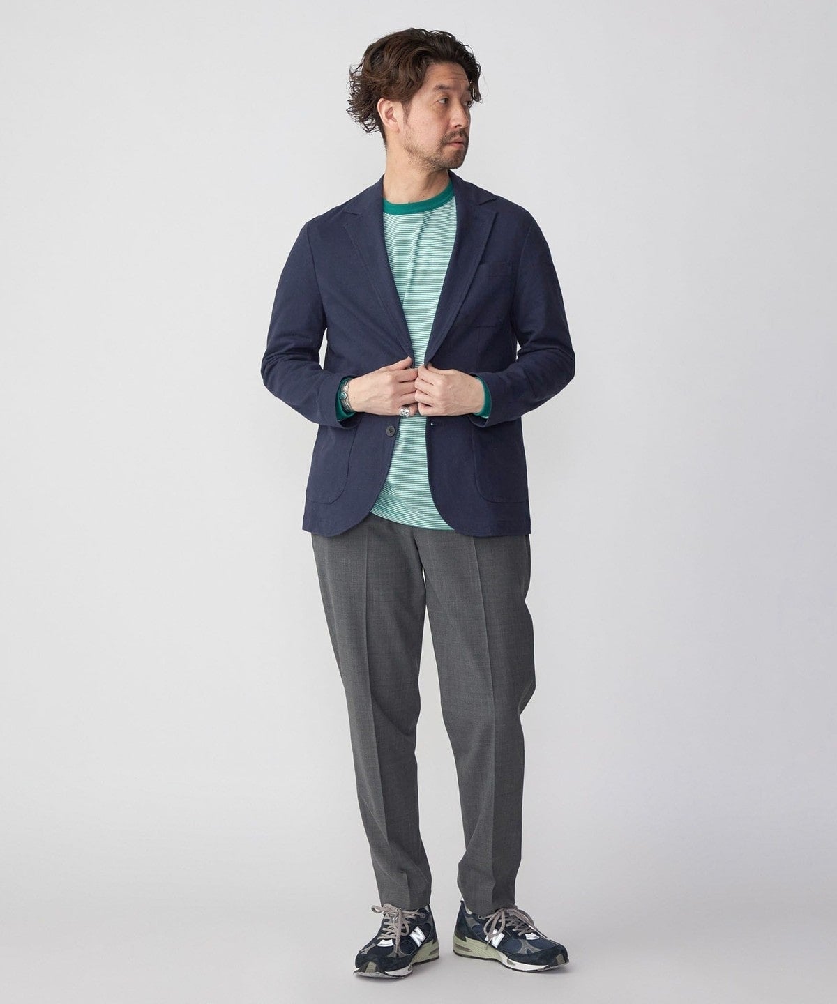 SHIPS:〈手洗い可能〉TEXBRID(R) バーズアイ ジャージー 2ボタン ジャケット