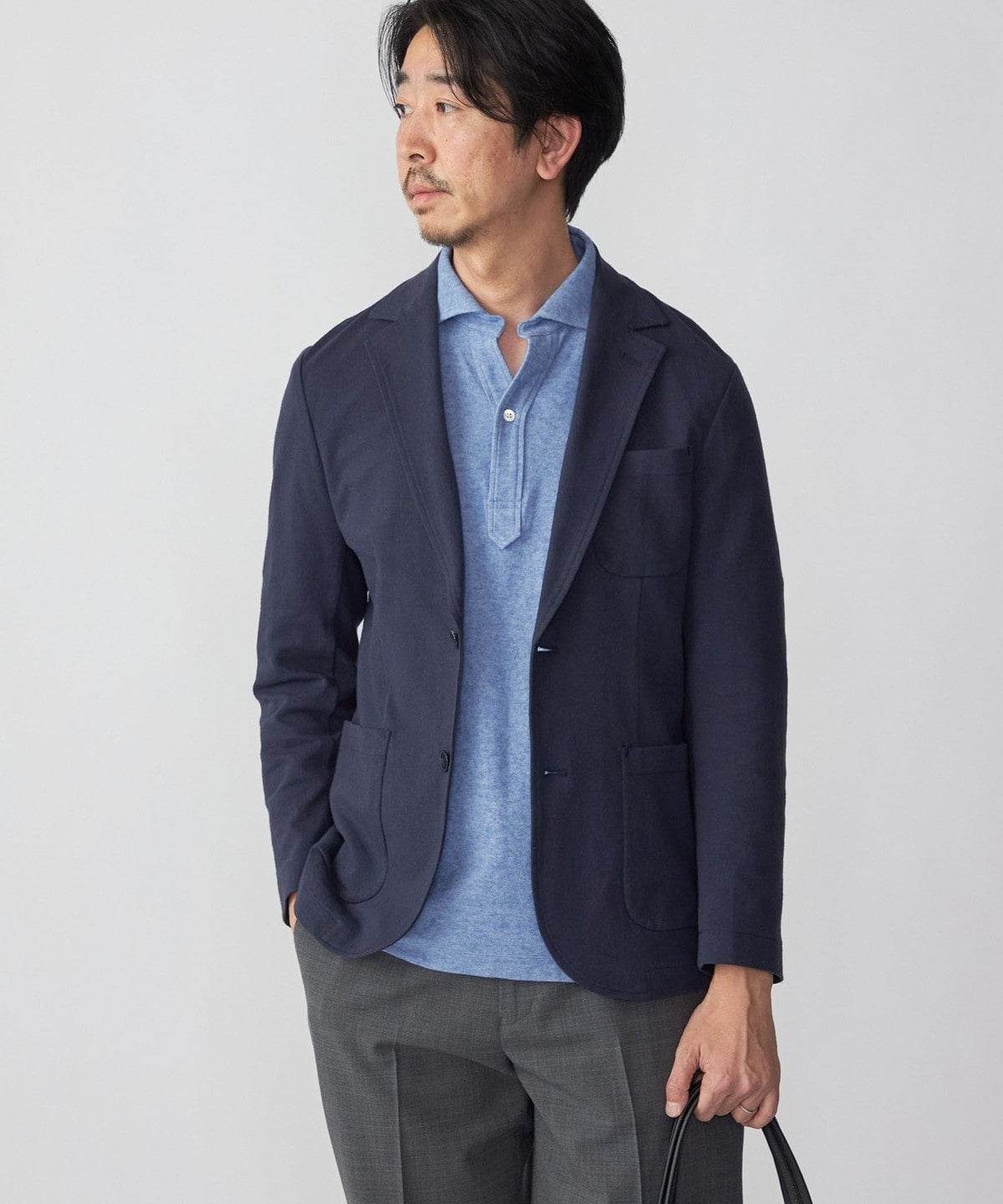 SHIPS:〈手洗い可能〉TEXBRID(R) バーズアイ ジャージー 2ボタン ジャケット