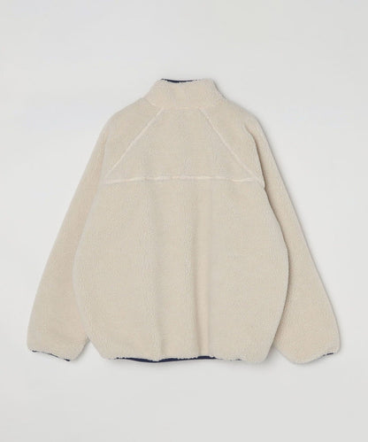 SHIPS: ビッグシルエット リバーシブル ボア フリース ナイロン ブルゾン