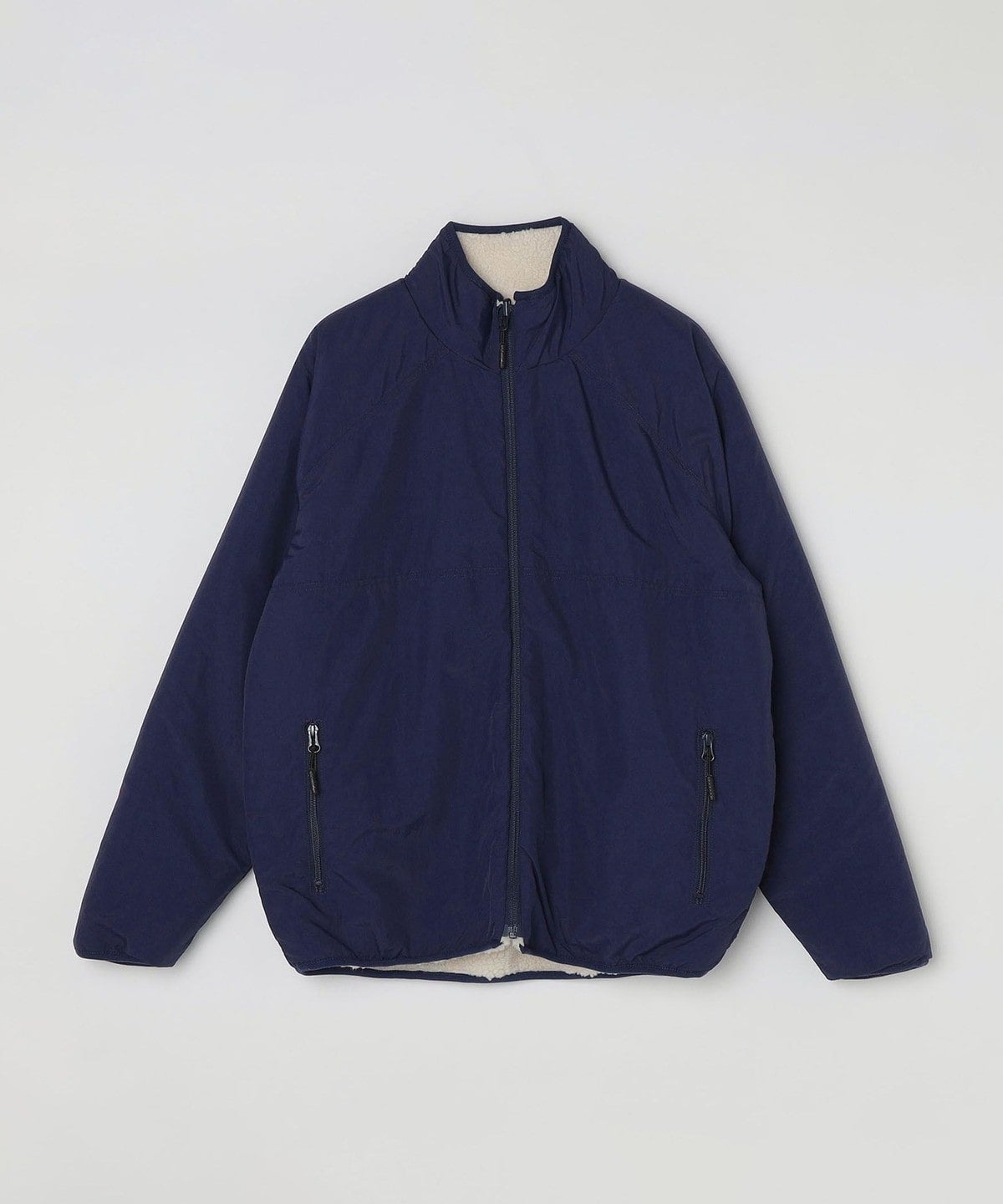 SHIPS: ビッグシルエット リバーシブル ボア フリース ナイロン ブルゾン