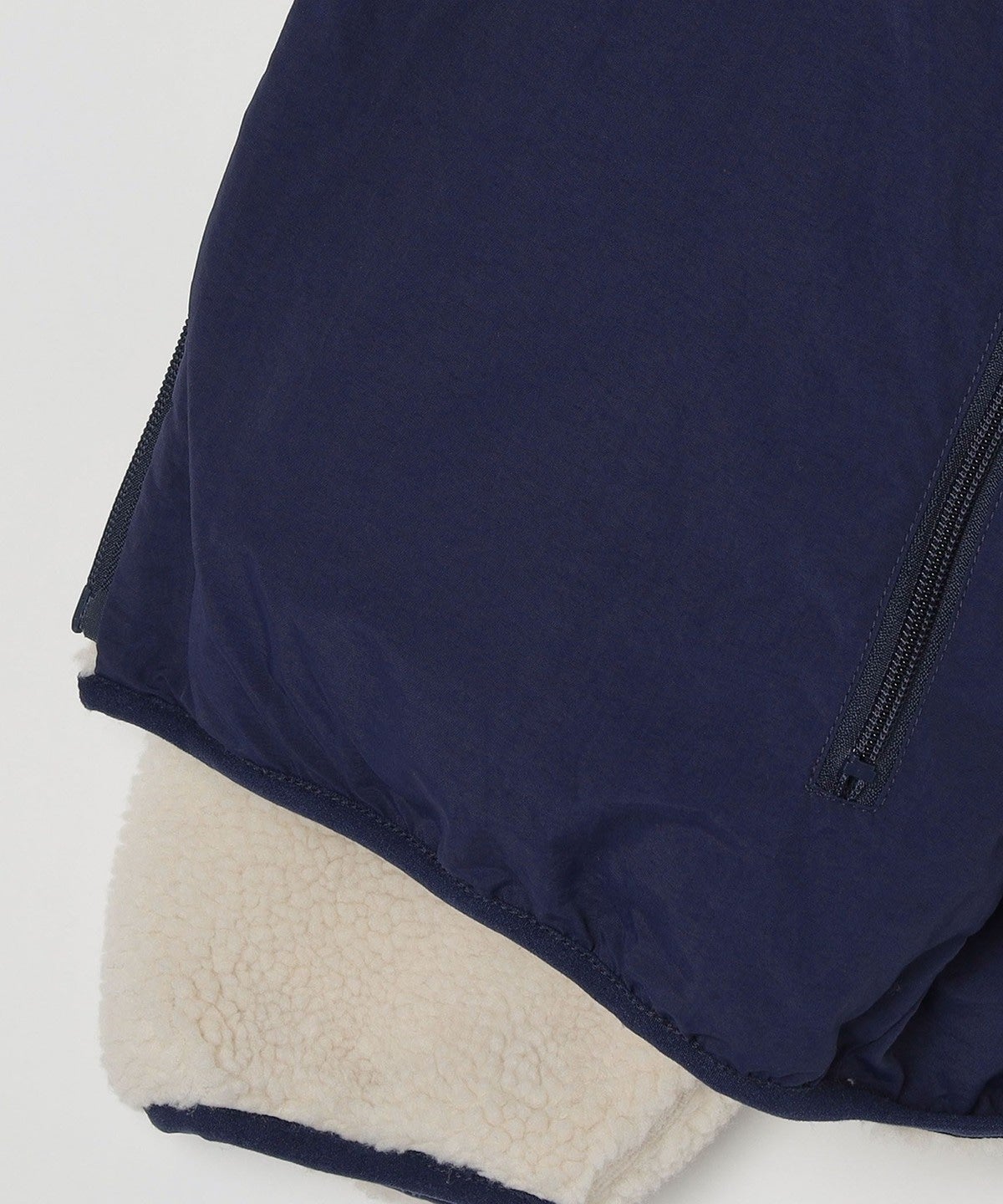 SHIPS: ビッグシルエット リバーシブル ボア フリース ナイロン ブルゾン