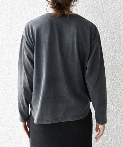 【SHIPS any別注】THE KNiTS:〈洗濯機可能〉ラウンドヘム ロゴ ロングスリーブ TEE