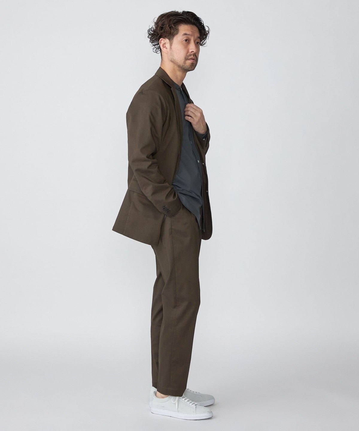 SHIPS:〈手洗い可能〉リネン トロピカル SOLOTEX(R) ジャケット (セットアップ対応)