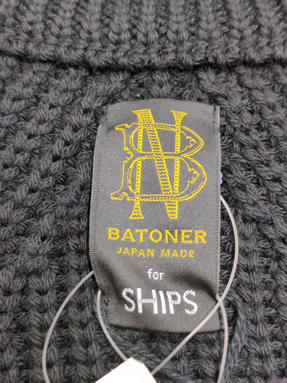 【SHIPS別注】BATONER:ハーフ ジップ ニット