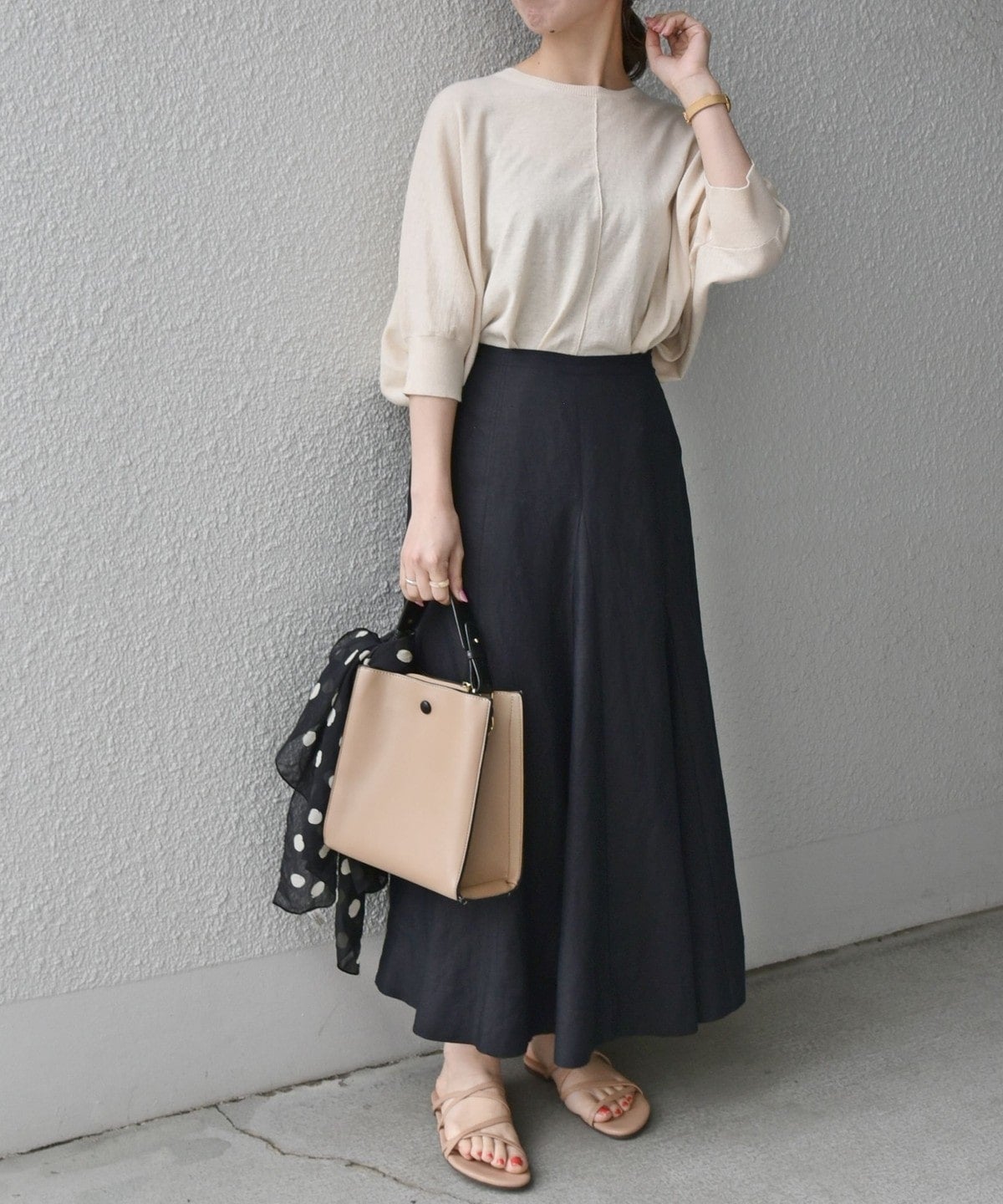 SHIPS any: リネン ミックス ポンチョ プルオーバー