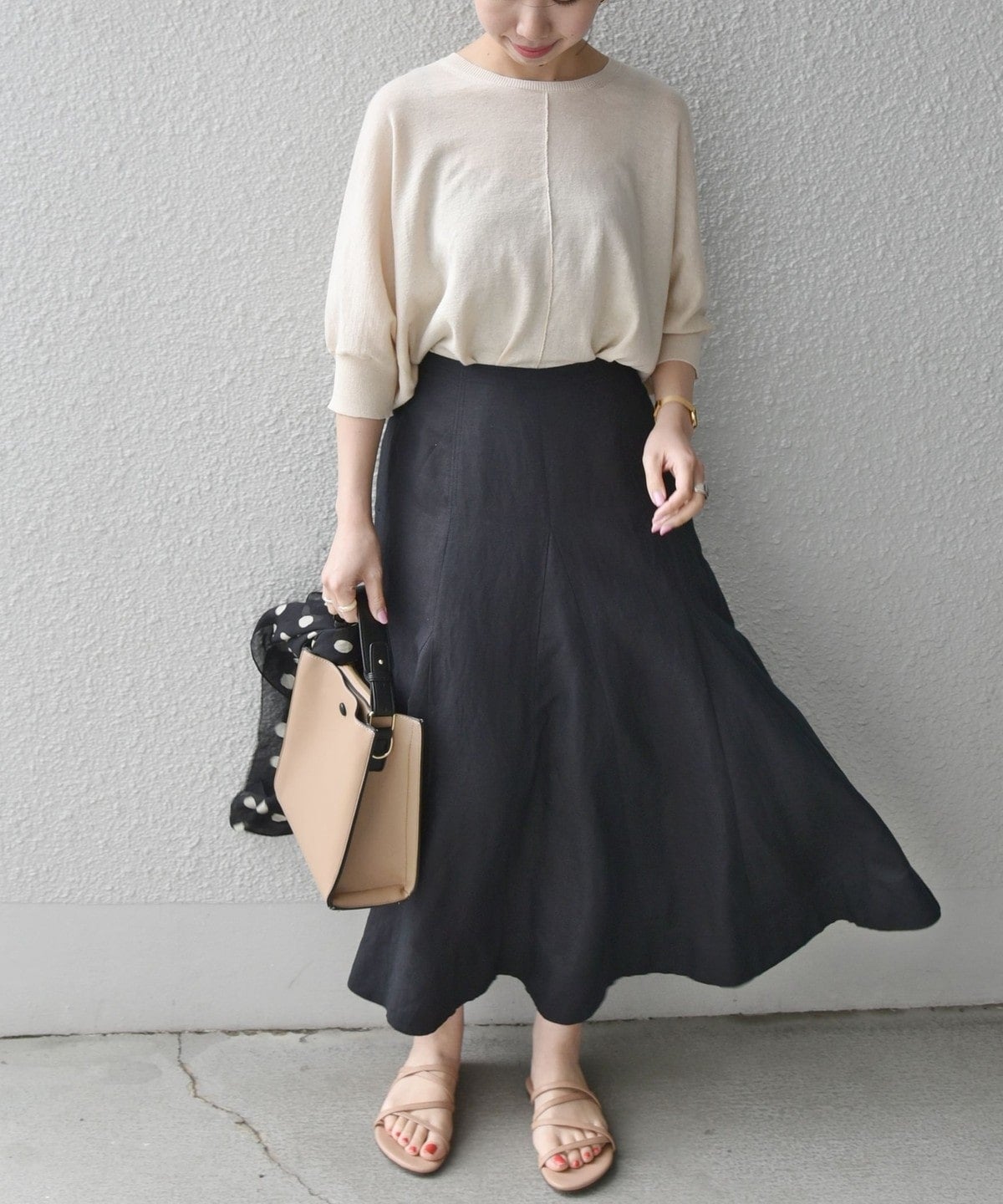 SHIPS any: リネン ミックス ポンチョ プルオーバー