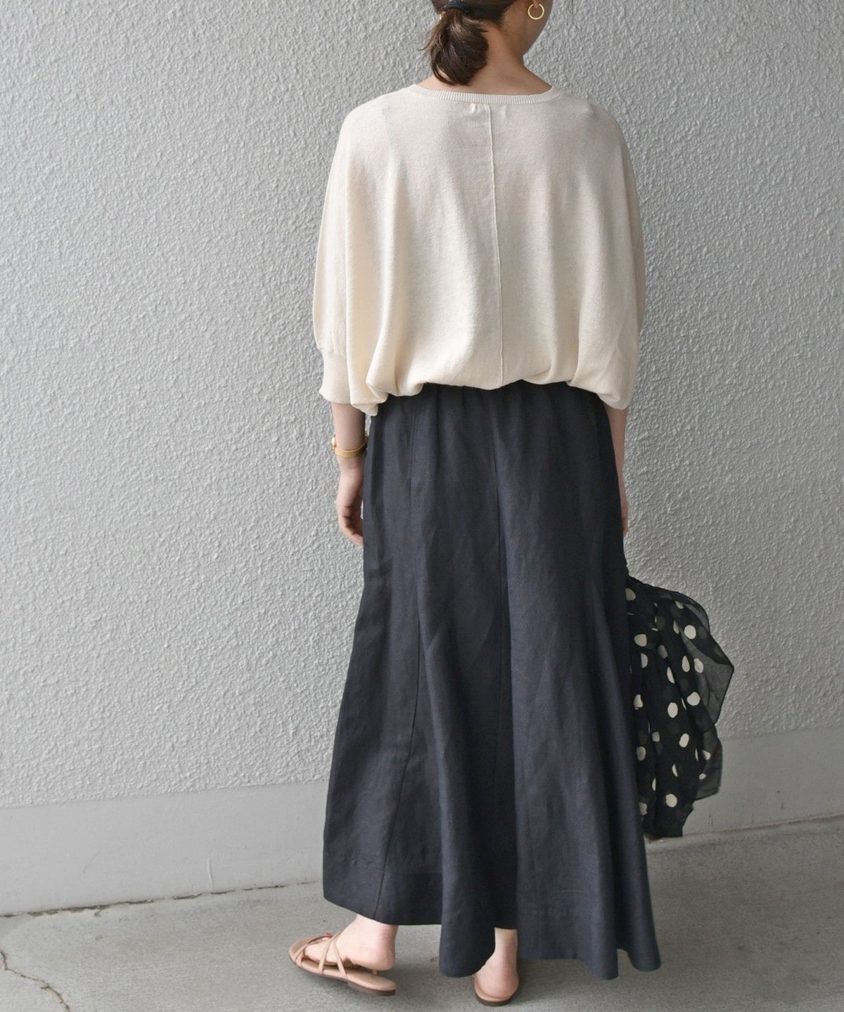 SHIPS any: リネン ミックス ポンチョ プルオーバー