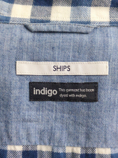 SHIPS:REG/C INDIGO 7/S SHIRTS