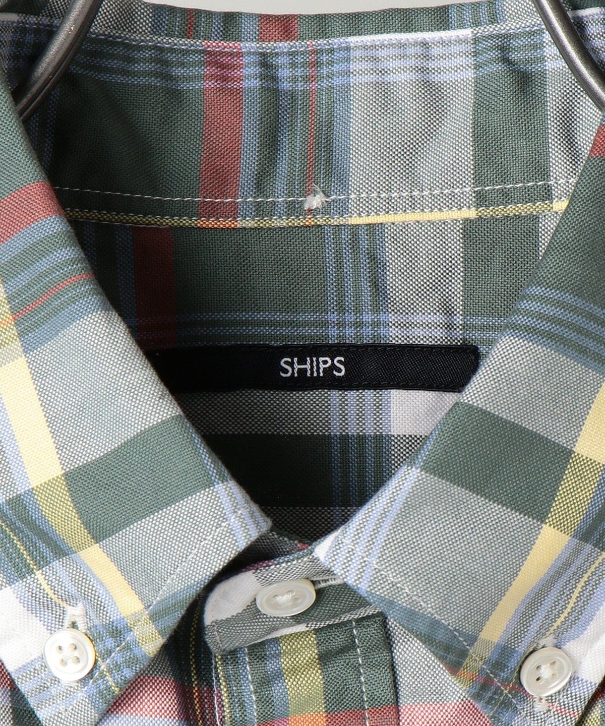 SHIPS: japan quality オーガニックコットン チェック ボタンダウン シャツ