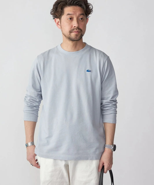 【SHIPS別注】LACOSTE: ガーメントダイ ピケ ロングスリーブ Tシャツ (ロンT)