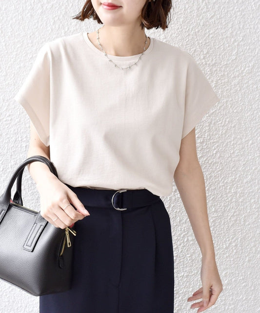 〈着丈が選べる2サイズ展開〉コットン 天竺 ドルマン スリーブ TEE 24SS