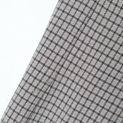 〈手洗い可能〉配色 チェック ソリッド ハシゴレース ピンタック ブラウス