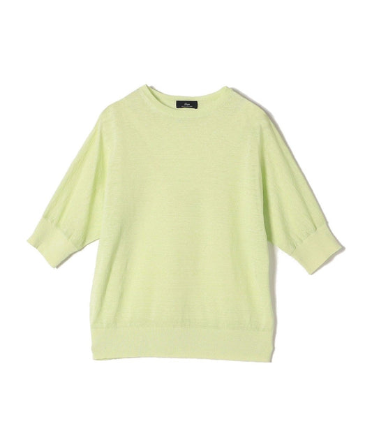 SHIPS Primary Navy Label:リネン/ナイロン ドルマン プルオーバー