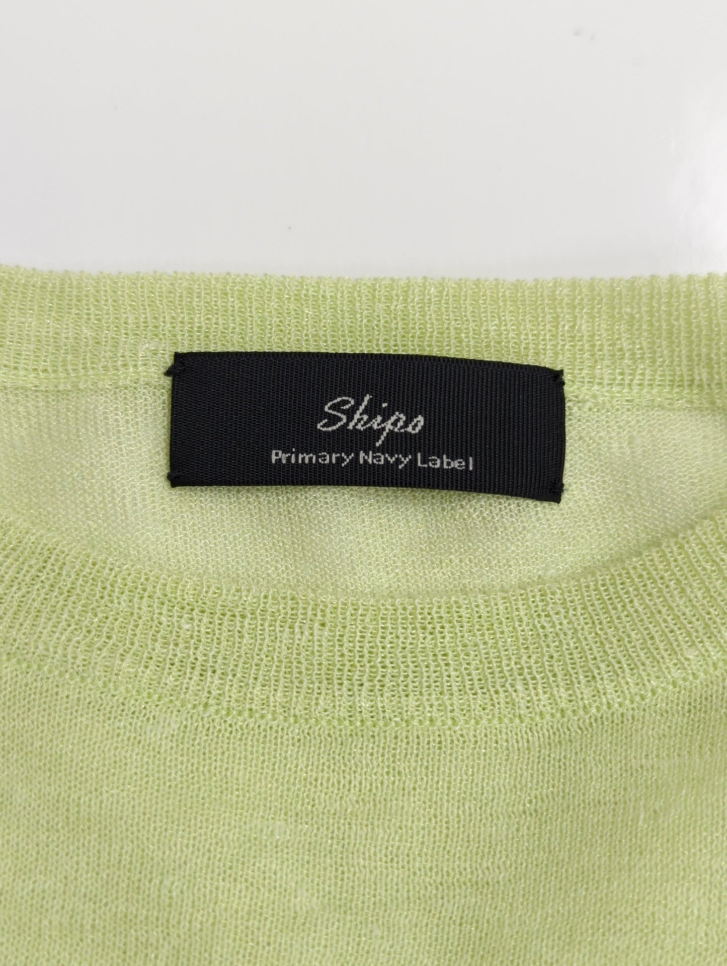 SHIPS Primary Navy Label:リネン/ナイロン ドルマン プルオーバー